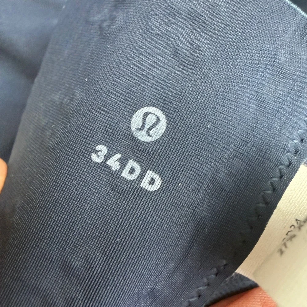 Lululemon Run Times Bra Women 34DD True Navy High Support W2BN4S